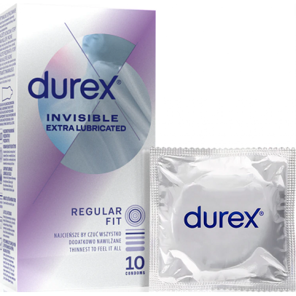 DUREX INVISIBLE ULTRA SOTTILE EXTRA LUBRIFICATO da 10 pz